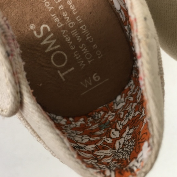 Toms Floral Strappy Wedges T215906 - Picture 5 of 6